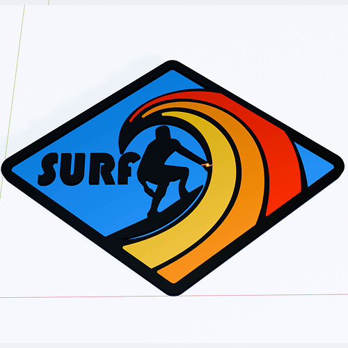 Surf Surfing Edition Fender Abzeichen Heckklappe Emblem 3D Abzeichen
