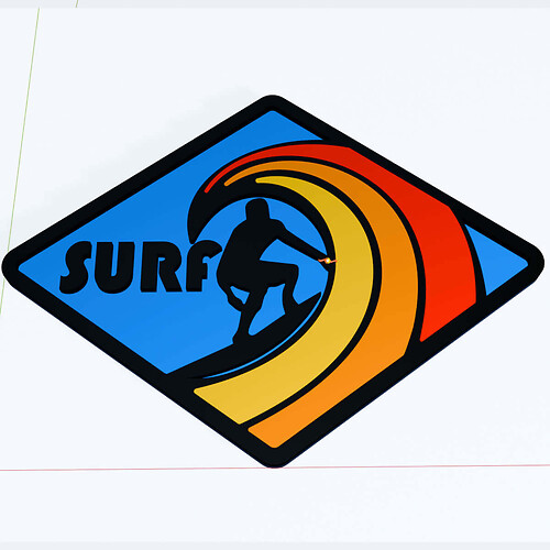 Surf Surfing Edition Fender Abzeichen Heckklappe Emblem 3D Abzeichen
 1