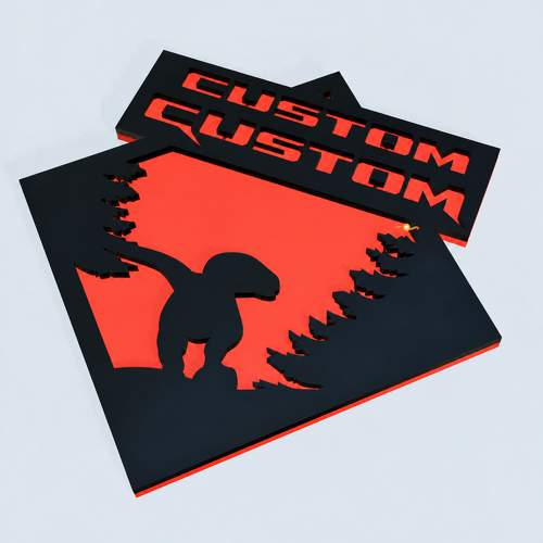 Raptor Edition Custom Forest Dinosaur 3D — Emblem (Kotflügel, Heckklappe) für Ford Bronco