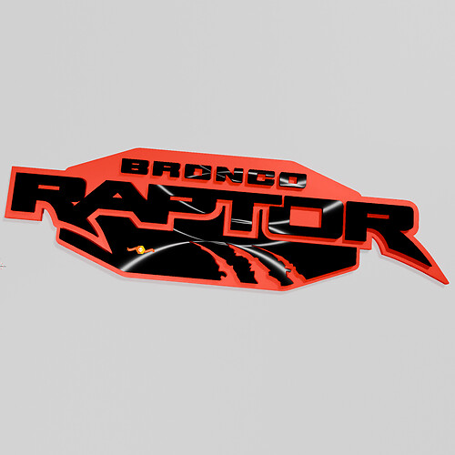 Bronco Raptor Edition Fender Abzeichen Heckklappe Emblem 3D -Abzeichen
 1