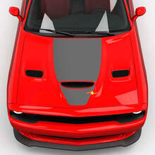 Haubenpapier Central Hemi Hood Blackout Vinyl -Aufkleber Aufkleber für Dodge Challenger
 3