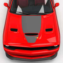 Haubenpapier Central Hemi Hood Blackout Vinyl -Aufkleber Aufkleber für Dodge Challenger
 3