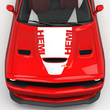 Hood Wrap Central Hemi Hood Blackout Vinyl Aufkleber für Dodge Challenger 2
 2