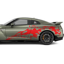 Seiten Blood Graphics Stripes Decal Kit für Nissan GT-R
 2