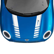 Doppeltes Racing-Motorhauben-Streifen Vinyl-Aufkleber-Set für MINI Cooper S_2