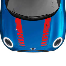 Doppeltes Racing-Motorhauben-Streifen Vinyl-Aufkleber-Set für MINI Cooper S_3