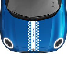 Hood Checker Racing Central Stripe Rally Decal Grafikaufkleber für Mini Cooper S
 2