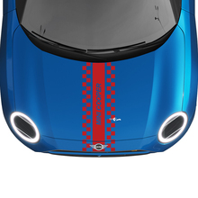 Hood Checker Racing Central Stripe Rally Decal Grafikaufkleber für Mini Cooper S
 3