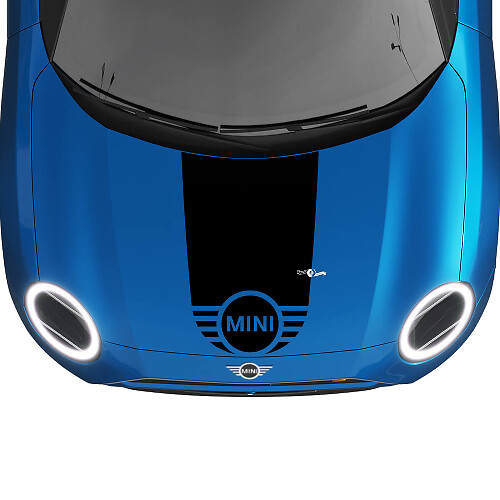 MINI Motorhaube Racing Zentrale Streifen Rallye Aufkleber Grafik für MINI Cooper
