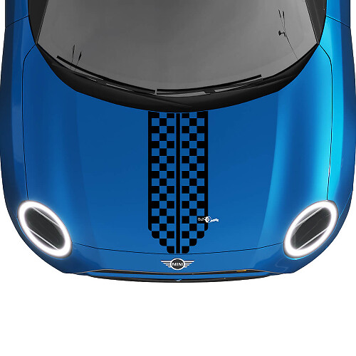 Mini Hood Racing Central Stripe Rally Decal Grafikaufkleber für Mini Cooper
