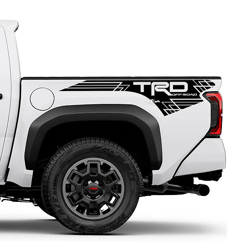 TRD Off Road geometrischer Stil Vinyl-Aufkleber für die Bettschürze des Toyota Tacoma