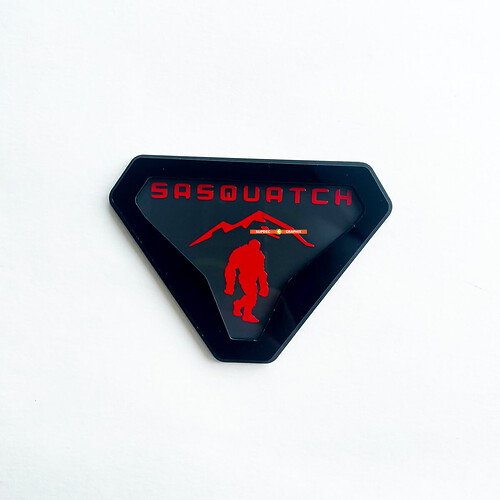 Sasquatch Yeti Bigfoot Fender Abzeichen Heckklappe Emblem 3D Abzeichen
