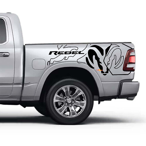 Rebel Logo Seitendekor Vinyl-Aufkleber für Dodge Ram Rebel