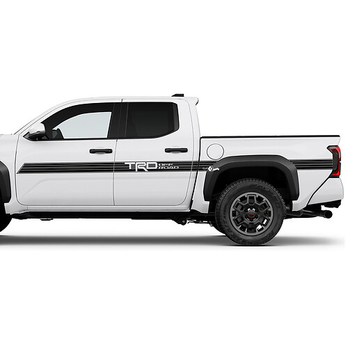 TRD -Off -Straßentüren Seiten am Nachtstreifen -LKW -Abziehbilder Aufkleber für Toyota Tacoma 4. Gen
 1