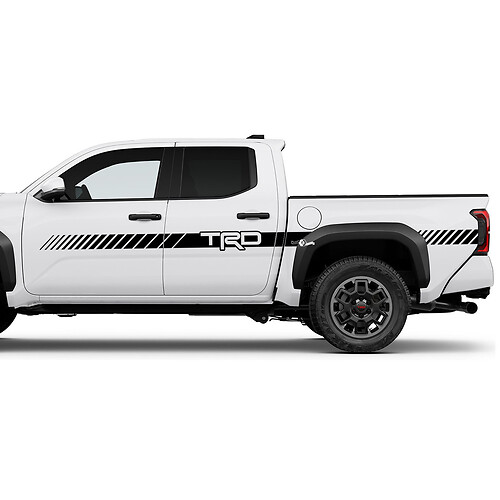 TRD -Off -Straßentüren Seiten am Nachtbett Rennstreifen -LKW -Aufkleber für Toyota Tacoma 4. Generation
