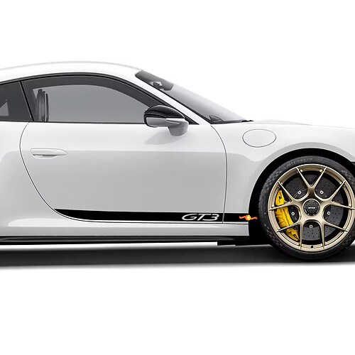 Seite 911 GT3 Doors Stripes Kit Aufkleber für Porsche 911 GT3
 1