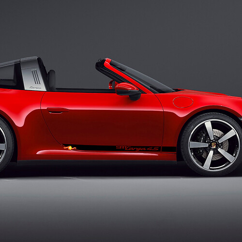 Seite 911 Targa 4s Doors Stripes Kit Aufkleber für Porsche 911 Targa 4s
 1