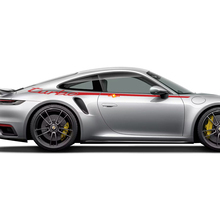 Seite 911 Turbo 50 Jahre Türen Stripes Kit Aufkleber für Porsche 911
 3