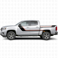 Schräg verlaufende obere Akzent-Tür- und Seitenstreifen aus Vinyl für Chevrolet Colorado 2. Generation 2015-2022_2