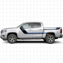 Schräg verlaufende obere Akzent-Tür- und Seitenstreifen aus Vinyl für Chevrolet Colorado 2. Generation 2015-2022_3