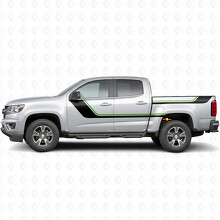 Schräg verlaufende obere Akzent-Tür- und Seitenstreifen aus Vinyl für Chevrolet Colorado 2. Generation 2015-2022_4