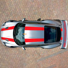 Rennstreifen Oberseite & Spoiler Vinyl-Aufkleber-Set für Porsche 911 GT3 RS Cup_3