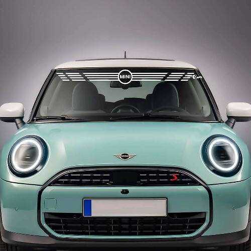 Mini Logo gestreifter Windschutzscheiben-Vinylaufkleber für Mini Cooper S