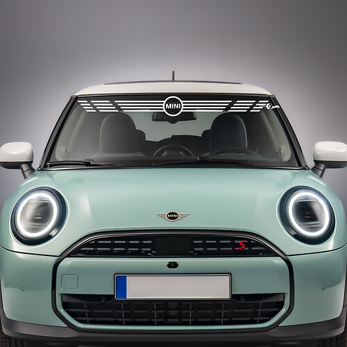 Windschutzscheibenstreifen Vinyl Graphics Decal Aufkleber für Mini Cooper
