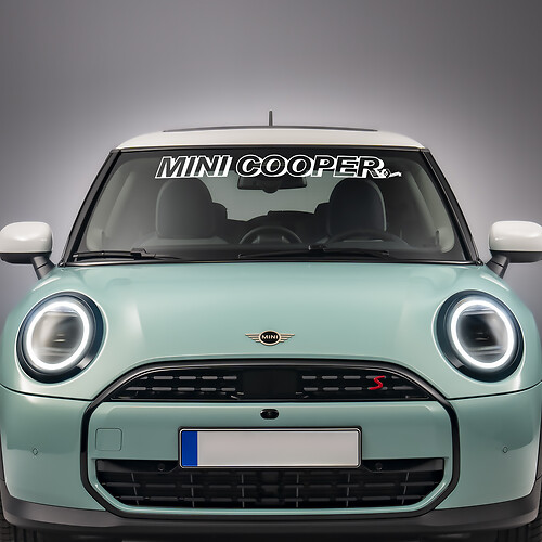 Windschutzscheibe karierte Streifen -Vinyl -Grafik -Aufkleber für Mini Cooper S
 1