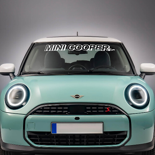 Windschutzscheibe karierte Streifen -Vinyl -Grafik -Aufkleber für Mini Cooper S
