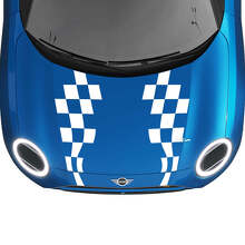 Haubenkarschen Streifen Mini Cooper Vinyl Graphics Aufkleber für Mini Cooper
 2
