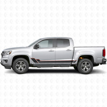 Winkelige Umriss Tür- & Seitenschweller Vinylstreifen für Chevrolet Colorado 2. Generation 2015-2022_2