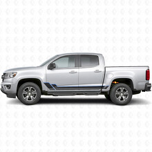 Winkelige Umriss Tür- & Seitenschweller Vinylstreifen für Chevrolet Colorado 2. Generation 2015-2022_3