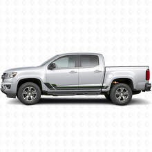 Winkelige Umriss Tür- & Seitenschweller Vinylstreifen für Chevrolet Colorado 2. Generation 2015-2022_4