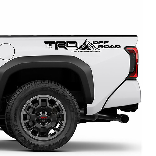 TRD -Off -Straßentüren Seiten am Nachtbett Rennstreifen -LKW -Aufkleber für Toyota Tacoma 4. Generation
