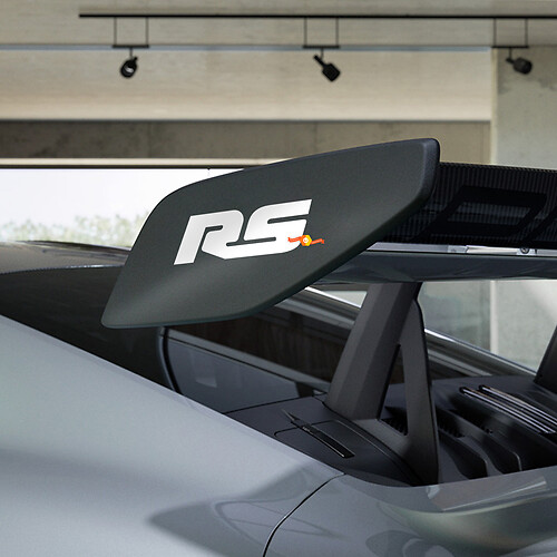RS -Spoiler -Aufkleber für Porsche GT3
