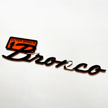 Bronco Everglades Fender Abzeichen Heckklappe Emblem 3D Abzeichen Schwarz gegen Orange
 3