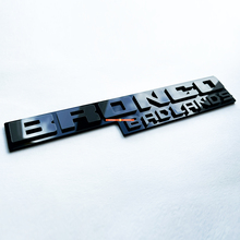 Fender Abzeichen Heckklappe Emblem 3D Abzeichen Schwarz gegen Grau für Bronco Badlands
 7