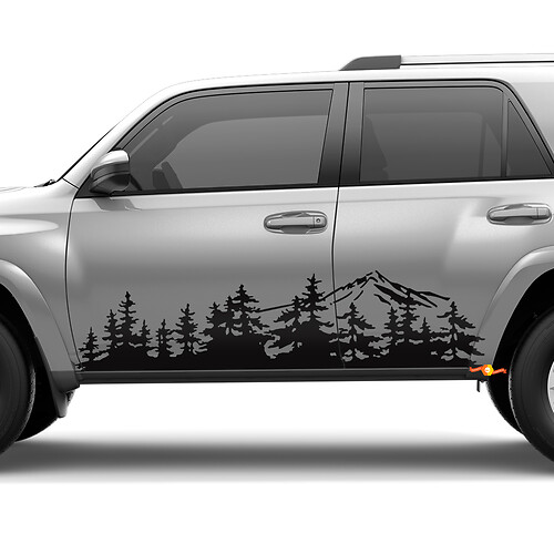 Berge Bäume Seitentüren Tafel Aufkleber für Toyota 4Runner
