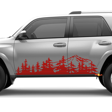 Berge Bäume Seitentüren Tafel Aufkleber für Toyota 4Runner
 2