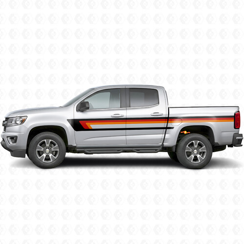 Retro Oberer Fensterrahmen Tür- & Seitenteilverkleidungsstreifen aus Vinyl für Chevrolet Colorado 2. Generation 2015-2022