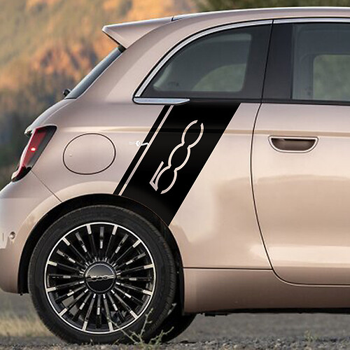 Heck -Kotflügelstreifen -Aufkleber -Seitengrafikstreifen für Fiat 500
