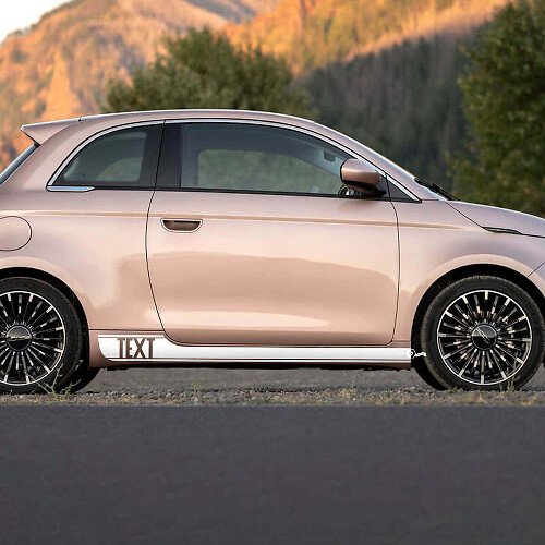 Individuelle Seitenleisten-Aufkleber 500 Seitenstreifen Dekorgrafiken für Fiat 500