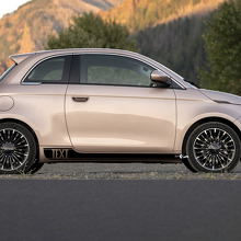 Benutzerdefinierter Text Kotflügelstreifen Aufkleber Seitenstreifen Grafiken für Fiat 500 2