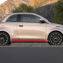 Benutzerdefinierter Text Kotflügelstreifen Aufkleber Seitenstreifen Grafiken für Fiat 500 3