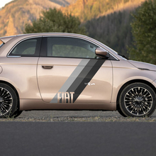 Türflagge Streifen -Aufkleber -Seitengrafikstreifen für Fiat 500
 2