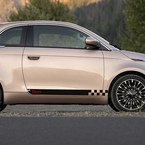Rocker Panel Stripe Decal Side Graphics Stripes für Fiat 500 5
