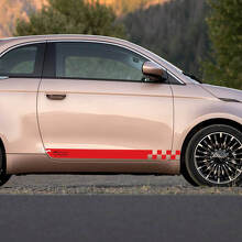 Rocker Panel Stripe Decal Side Graphics Stripes für Fiat 500 5
 3