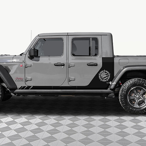 Militärstern US Flag Heckseitentüren Vinyl Aufkleber Aufkleber Fit Jeep Gladiator
