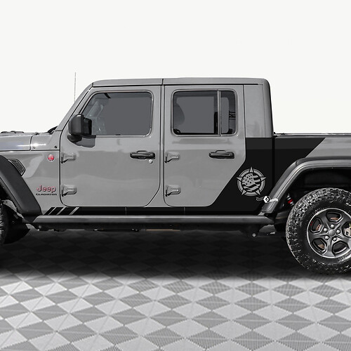 Militärstern US Flag Heckseitentüren Vinyl Aufkleber Aufkleber Fit Jeep Gladiator 2
